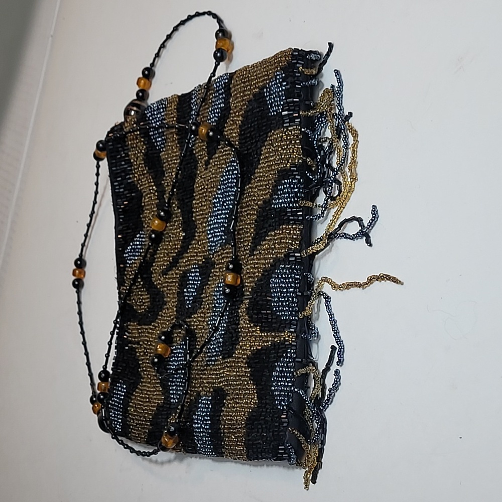 Sequence Beaded Multi Colored Evening Crossbody B… - image 1